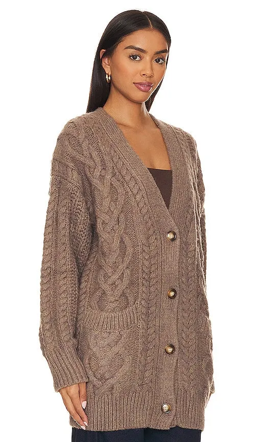 ASTR the Label Charli Cardigan in Brown