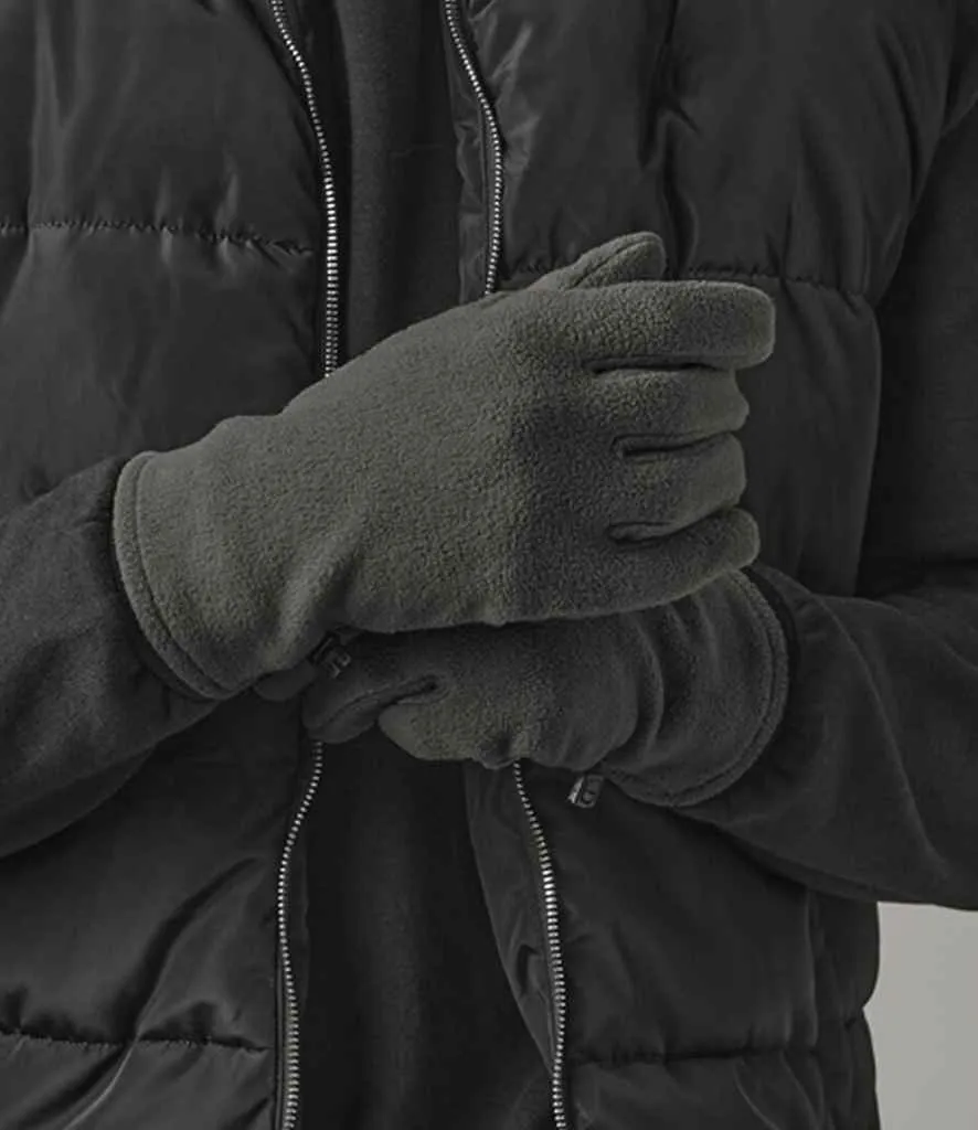 Beechfield Recycled Fleece Gloves | Steel Grey