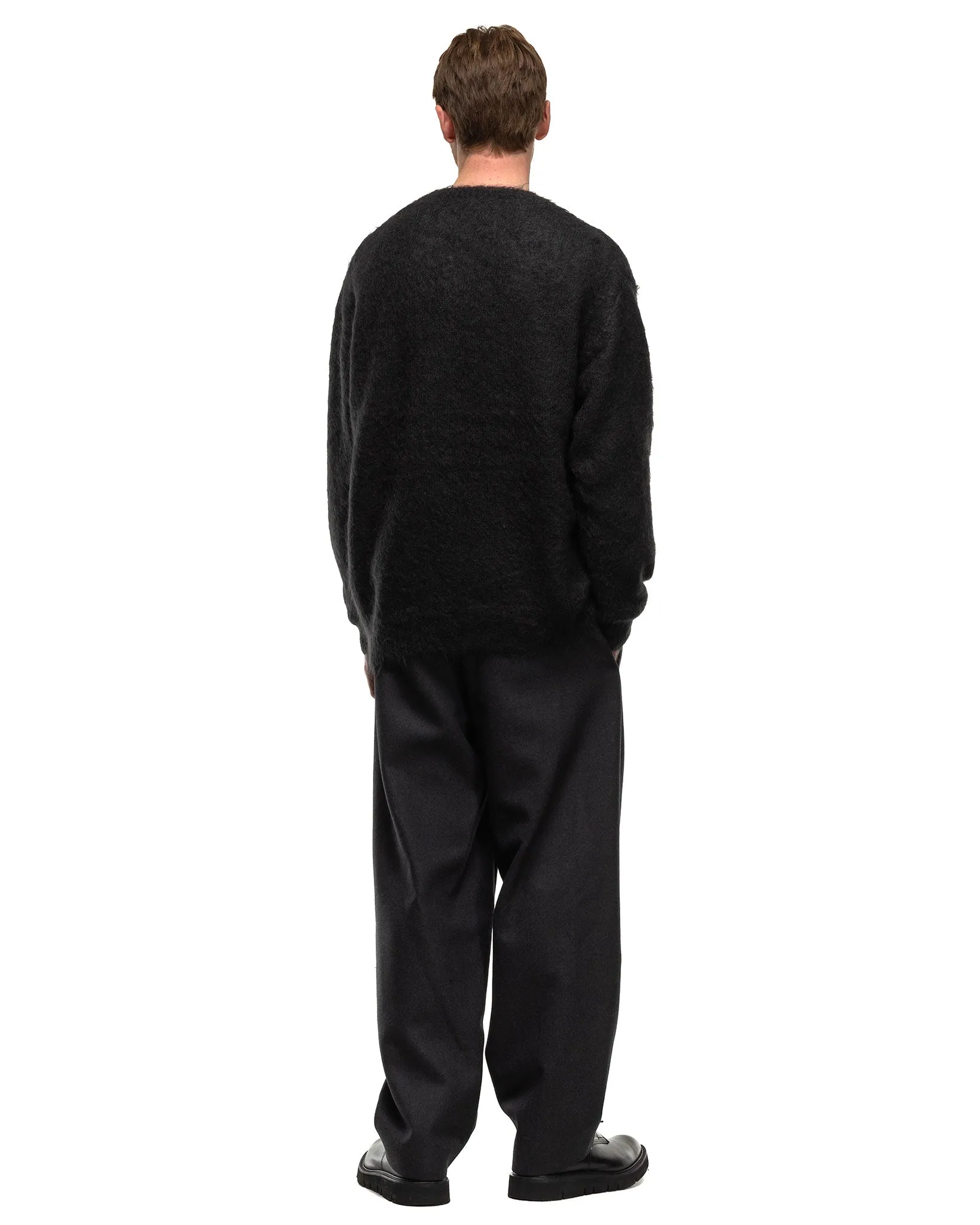 Brushed Super Kid Mohair Knit P/O Ink Black