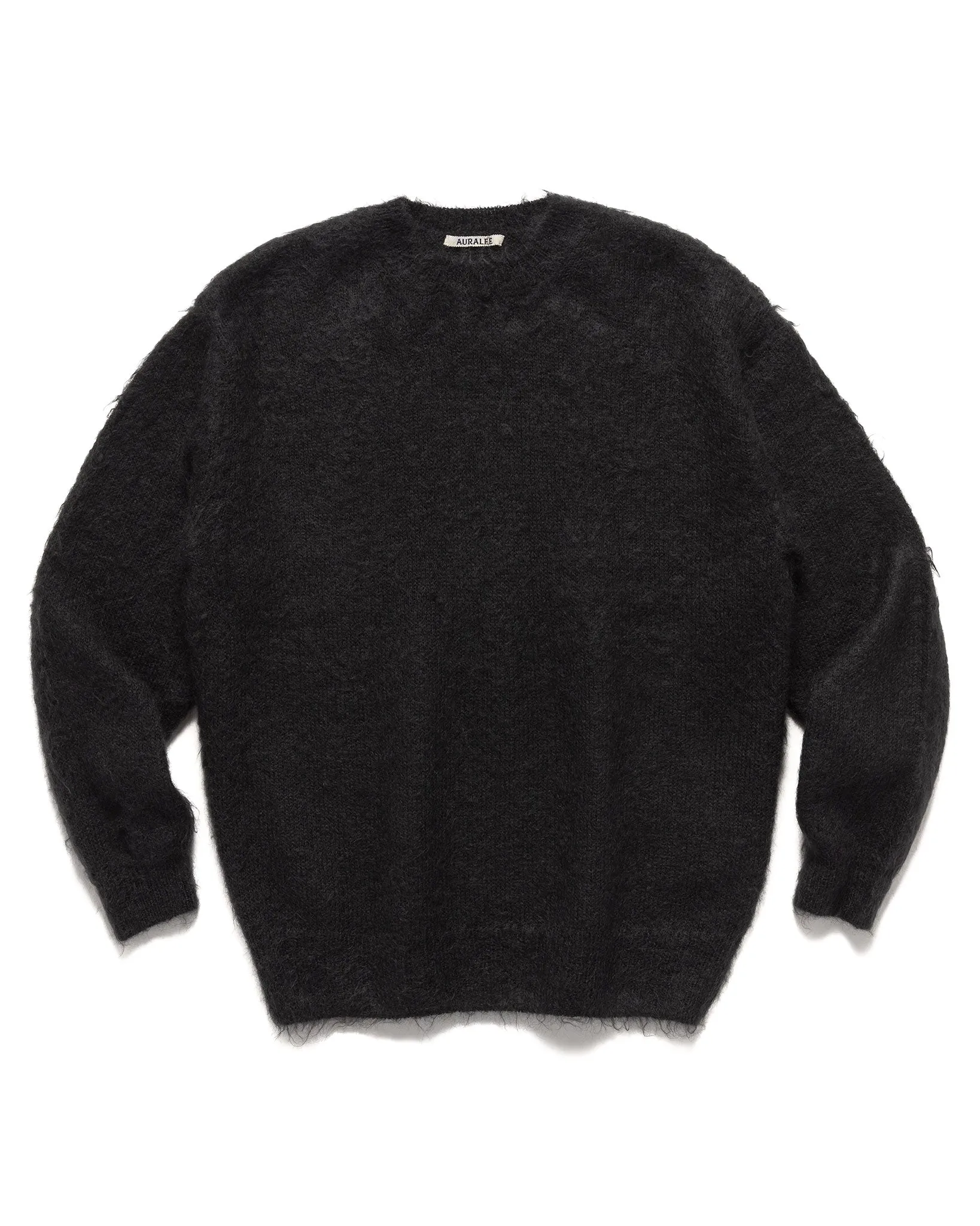 Brushed Super Kid Mohair Knit P/O Ink Black