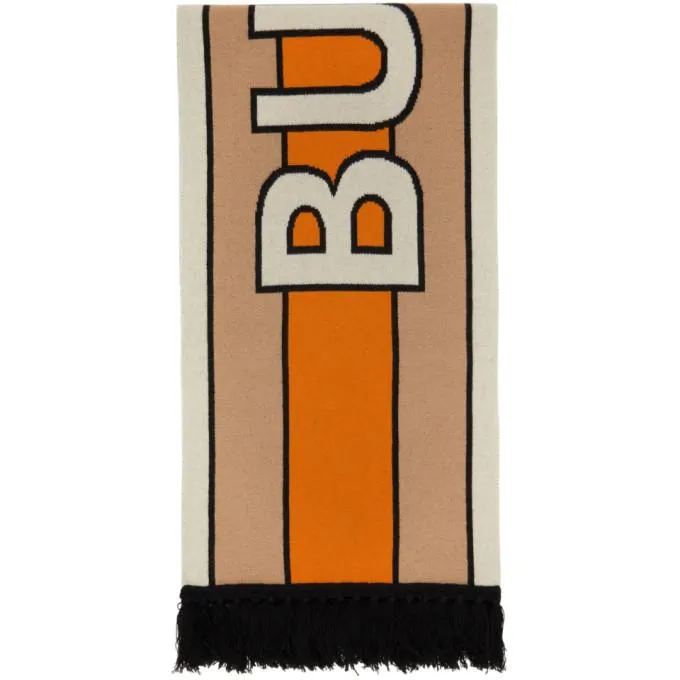 Burberry Multicolor Jacquard Logo Scarf