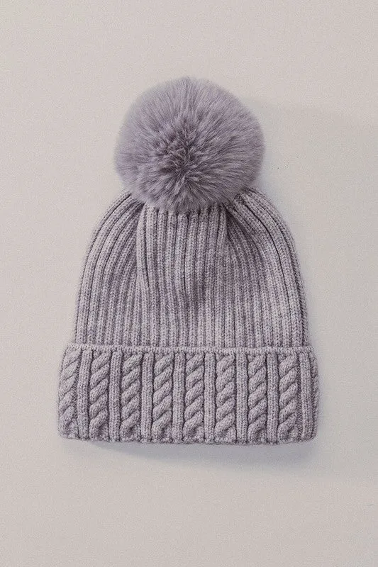 Cable Knit Beanie in Several Colors