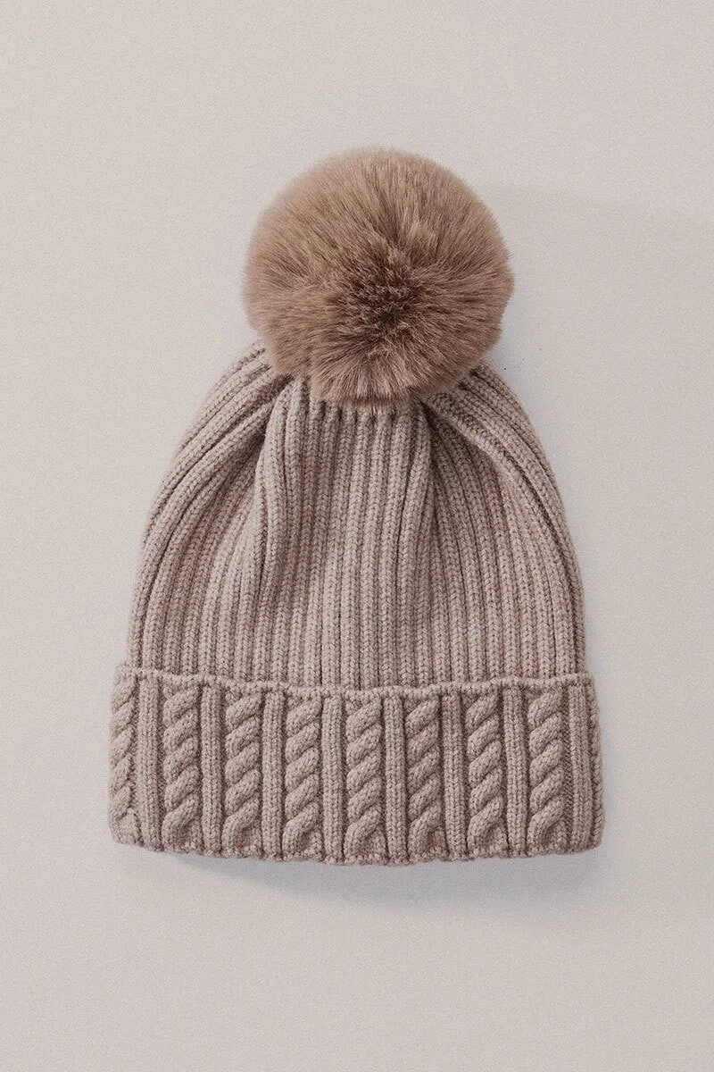 Cable Knit Beanie in Several Colors