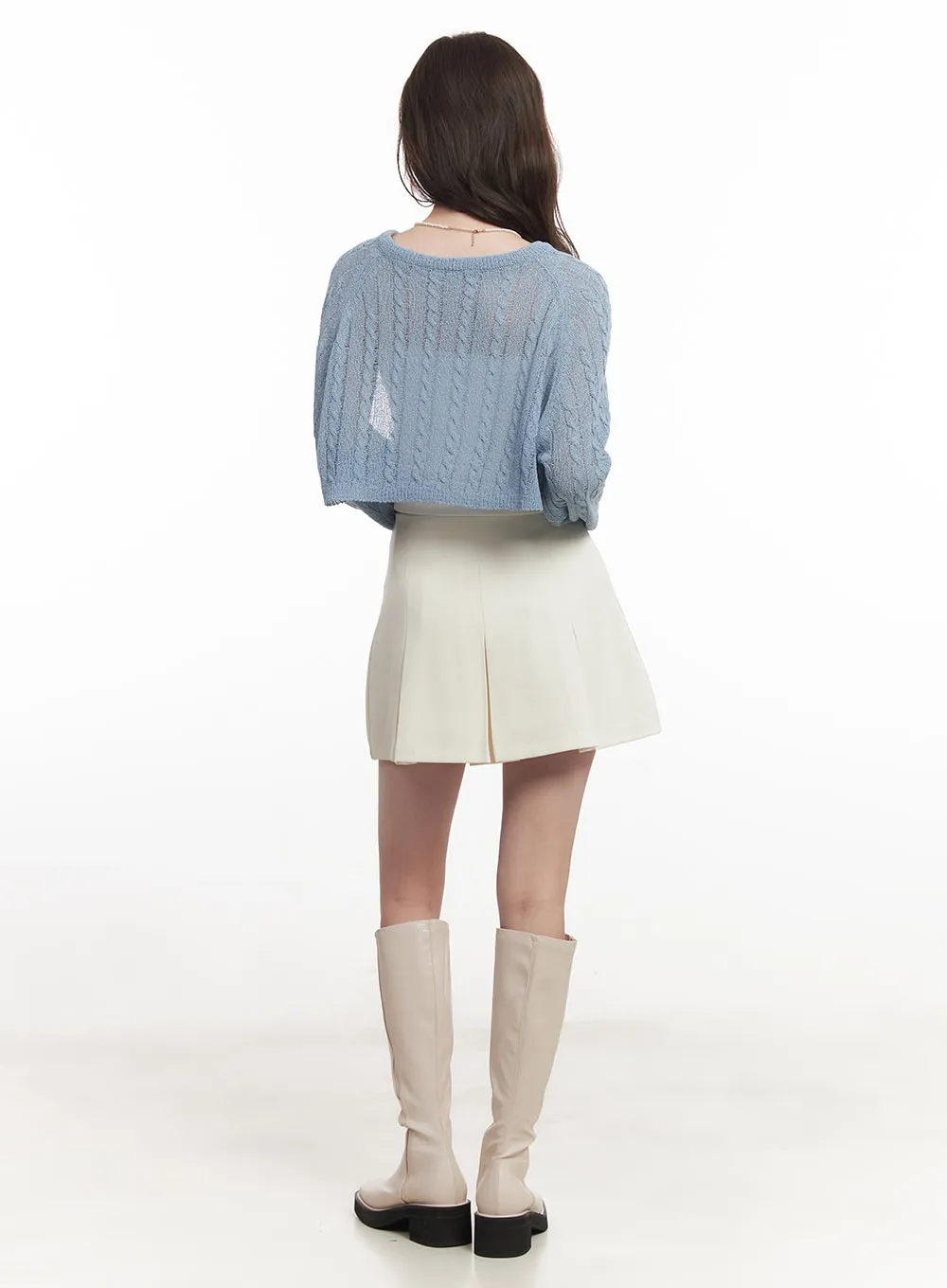 Cable Knit Bolero Cardigan CA502
