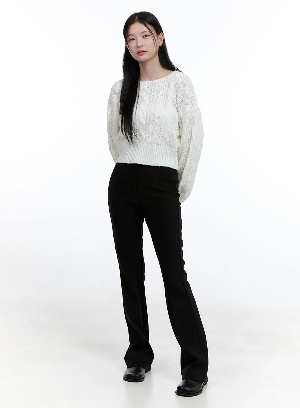 Cable Knit Ribbon Top OO429
