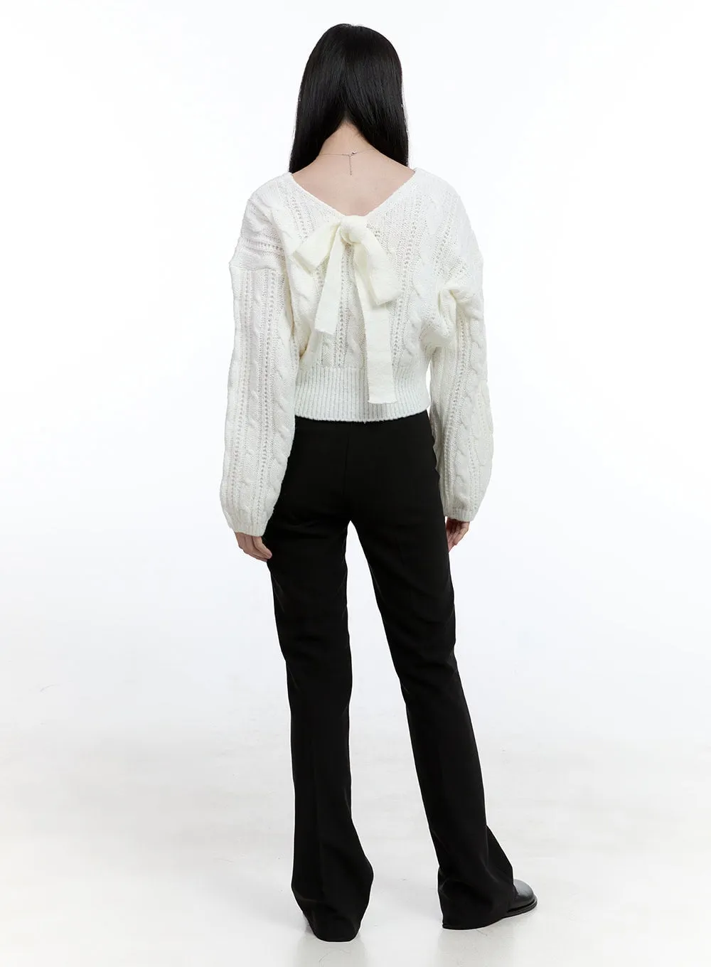 Cable Knit Ribbon Top OO429