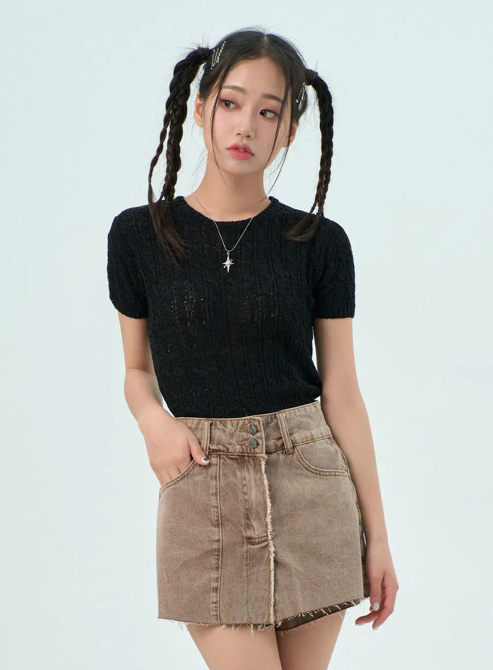 Cable Knit Summer Sweater BY322