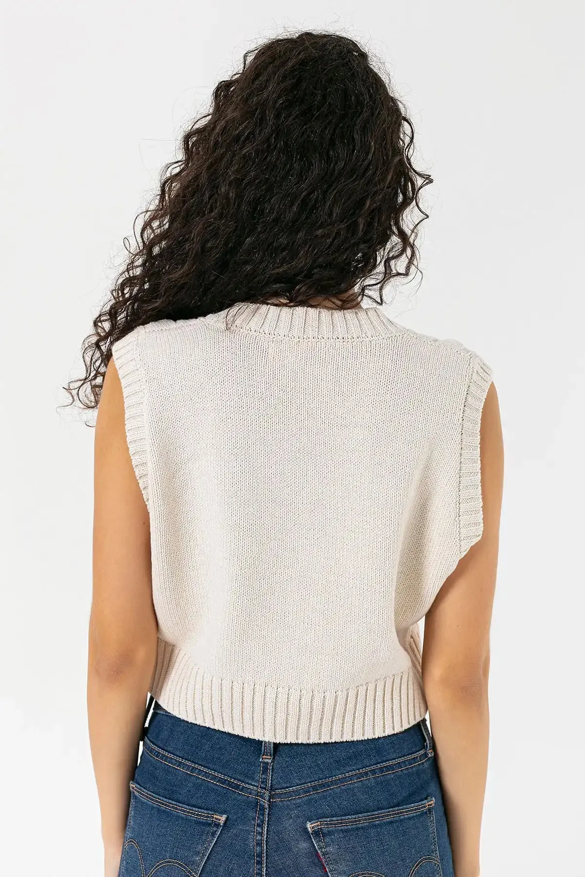 CABLE KNIT TOPS - ECRU