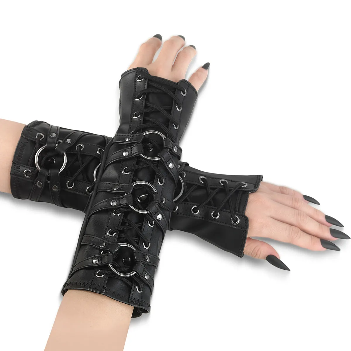 Faux Leather Arm Warmers DA462