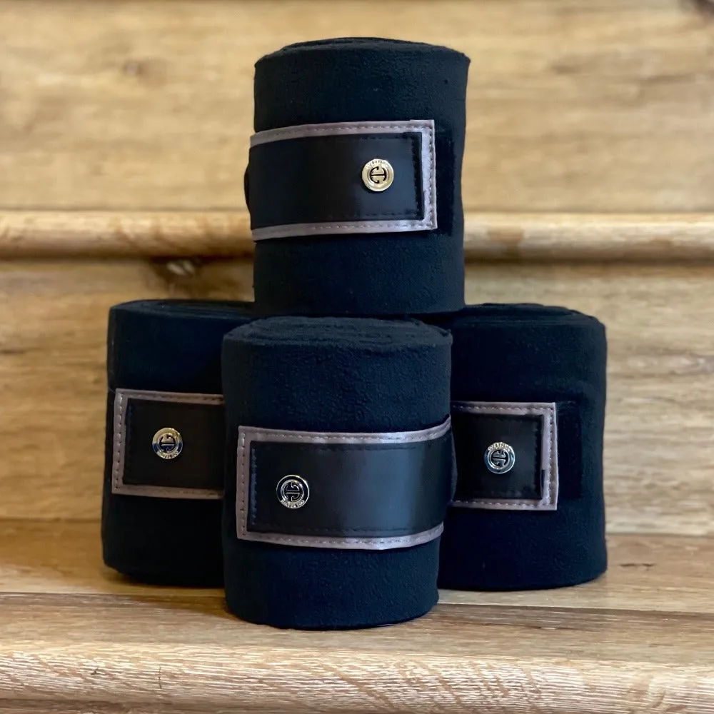 Halter Ego Black and Gunmetal Fleece Bandages