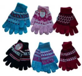 Ladies Thermal Patterned Gloves - Case of 12