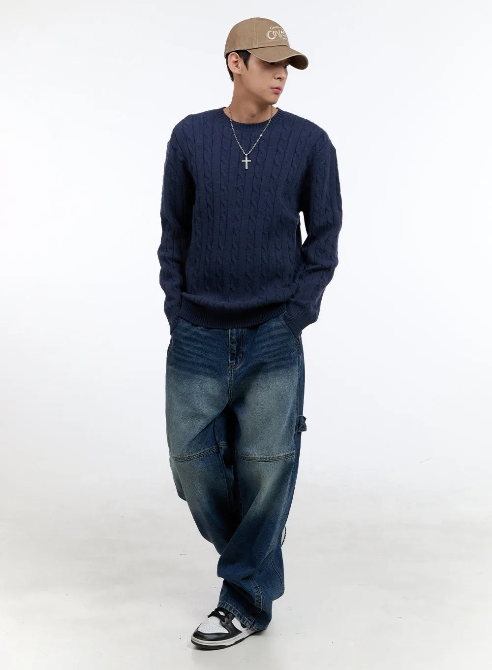 Men's Cable Knit Sweater IG427