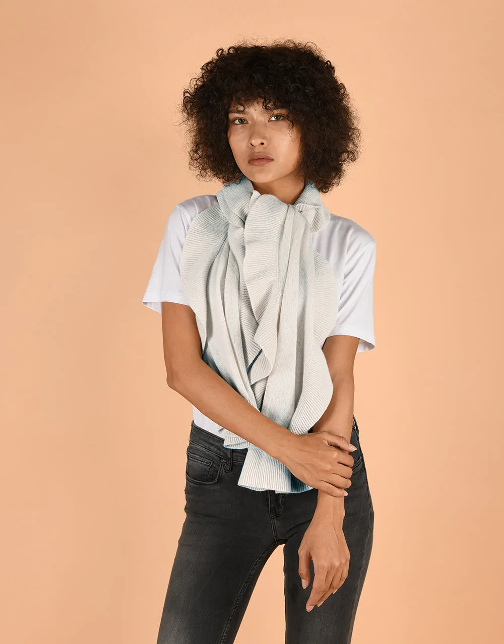 Ruffle Scarf in Ice Jelly